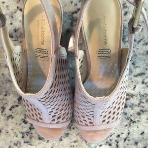 Liz Claiborne Women's Gemma Block Heel Sandals Size 7W